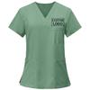 Goldfly Custom Scrubs for Women Set Nurse Uniform Customized Logo Name Top & Pants Multi Pocket Esthetician Workwear view 2