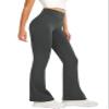 DLOODA Women's Flare Yoga Pants High Waisted Flared Leggings Bootcut Workout Bell Bottoms Leggings Tummy Control (DEEP Grey M) view 1