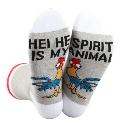 G2TUP Chicken Socks Chicken Lover Gift Hei Is My Spirit Animal Socks Cartoon Hei Merch (US, Alpha, One Size, Regular, Regular, Chicken He-i Spirit S)