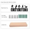 CREATCABIN Football Medal Hanger Display Soccer Medal Holder Rack Frame for Sports Hanging Wooden Wall Mount Shelf Frame Decor Black Medal Hangers with 12hooks for Ribbon Runner Marathon 15.7 x 6Inch view 4