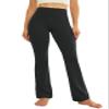DLOODA Women's Flare Yoga Pants High Waisted Flared Leggings Bootcut Workout Bell Bottoms Leggings Tummy Control (Black XS) view 4