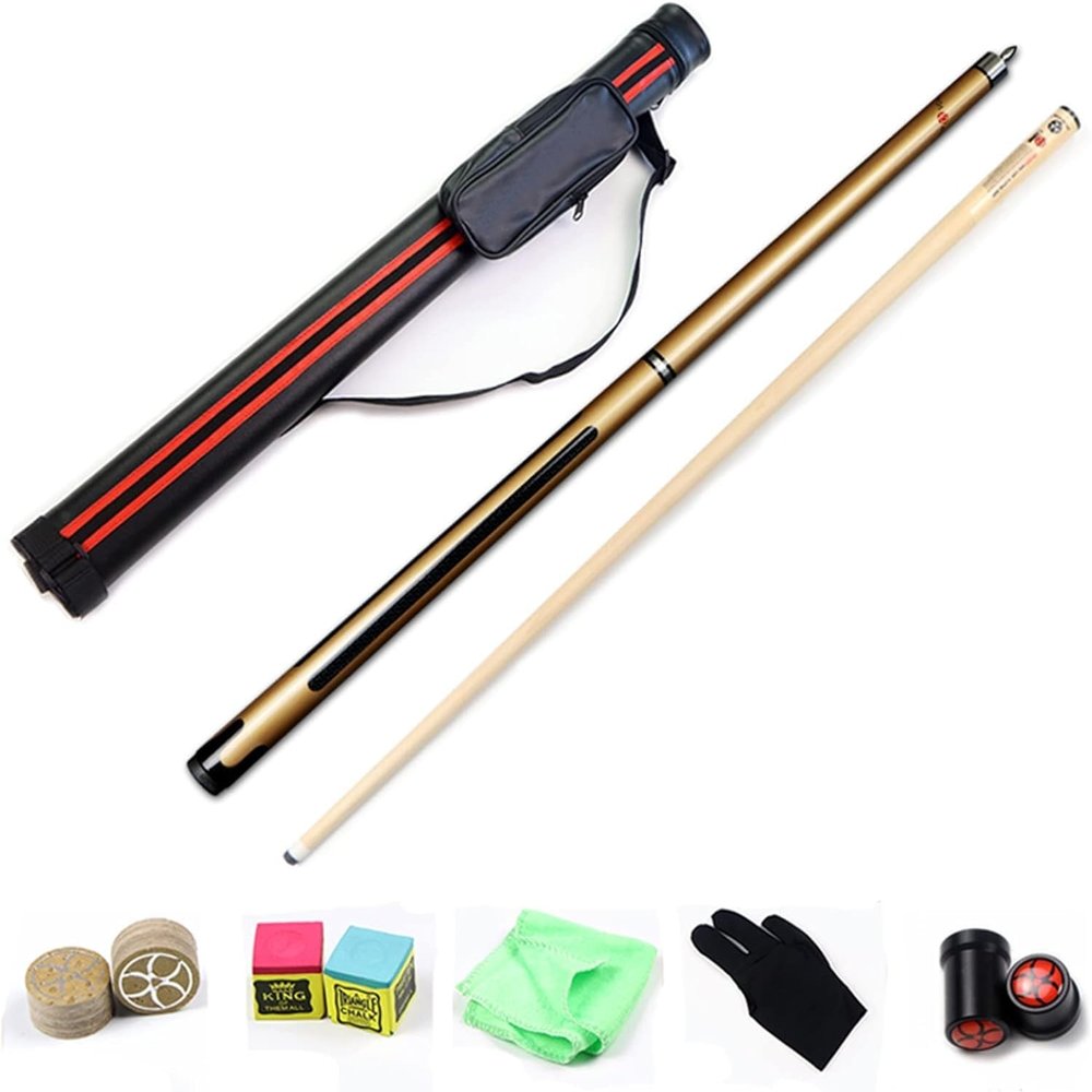 Billairds Cue Stick,Hardwood Billiard House Bar Pool Cue,Pool Cue Stick,Canadian Maple Professional Billiard Pool Cues Sticks,Pool Cue (A, Pool Cue + Accessories + Cue Box, 11.5MM)