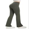 DLOODA Women's Flare Yoga Pants High Waisted Flared Leggings Bootcut Workout Bell Bottoms Leggings Tummy Control (Army Green XXL) view 3