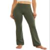 DLOODA Women's Flare Yoga Pants High Waisted Flared Leggings Bootcut Workout Bell Bottoms Leggings Tummy Control (Army Green XXL) view 4