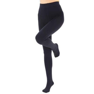 Paralinda Women's Thick Warm Fleece Lined Thermal Tights (Navy Blue,XL)