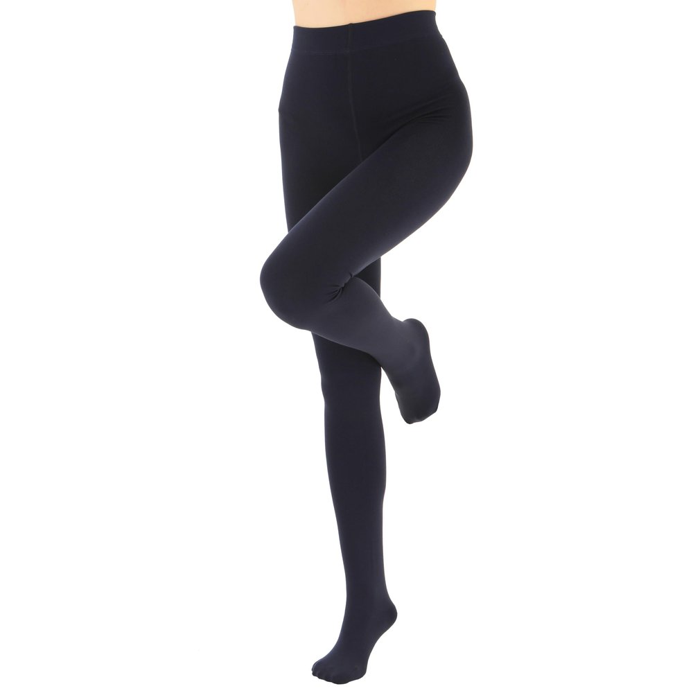 Paralinda Women's Thick Warm Fleece Lined Thermal Tights (Navy Blue,XL)
