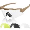 1TG Tactical Safety Shooting Glasses - Anti-Fog Tactical Goggles with 3 Lens & Hard Case, Impact-Resistant Protective Eyewear view 1