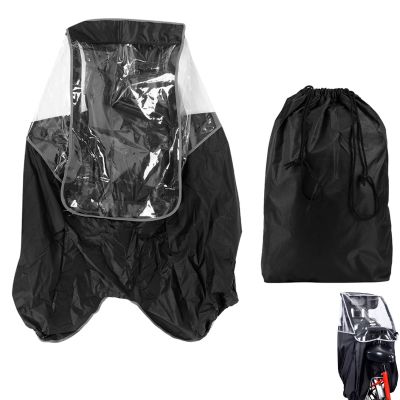 Bike Rear Seat Canopy, Kids Bike Back Seat Cover with Transparent Window Outdoor Rain Protection Bike Back Seats Rain Coat