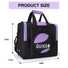 QUIKGO Bowling Bag for Single, Tote Bowling Bag with Padded Holder, Fits Shoes Up to Mens Size 14, Built-in Accessories Mesh Pocket view 2