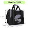 QUIKGO Bowling Bag for Single, Tote Bowling Bag with Padded Holder, Fits Shoes Up to Mens Size 14, Built-in Accessories Mesh Pocket view 2