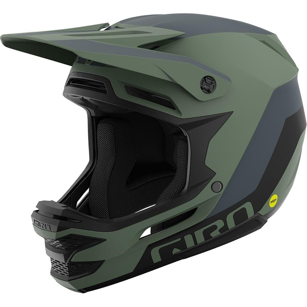 Giro Insurgent Spherical Adult Full Face Cycling Helmet - Matte Hedge Green/Drak Shark, Medium/Large (55-59 cm)