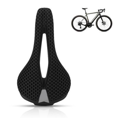 Yoidesu 3D Printed Carbon Fiber Saddle,Breathable Hollow Light Unisex Seat for BMX, & Road Bike, Shock Absorbing Full Carbon Fiber Seat