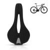 Yoidesu 3D Printed Carbon Fiber Saddle,Breathable Hollow Light Unisex Seat for BMX, & Road Bike, Shock Absorbing Full Carbon Fiber Seat view 1