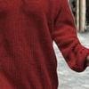 Women's Baggy Sweater Dresses Winter Off Shoulder Lantern Sleeve Casual Knit Dress Oversized Pullover Jumper Sweater (XX-Large,Red) view 4