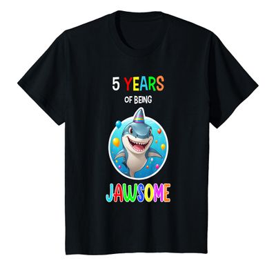 5 Years Shark Lover Birthday Shirt 5th Shark Birthday T-Shirt