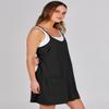 FENOMO Women Summer Mini Romper Dress Workout Tennis Active Sports Athleisure Outfits built in Shorts Trendy Vacation (Black,3X-Large,3X-Large) view 4