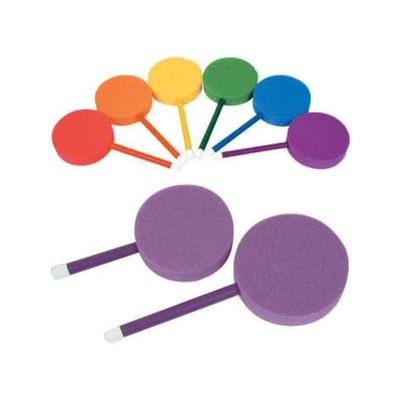 The Zone Foam Paddles Set of 6 Lightweight and Easy to Swing Colorful Foam Paddles for Badminton, Paddleball & Pickleball Large Size 9 Head with 11 Handle Ideal for Indoor Outdoor Play Schools & Fun