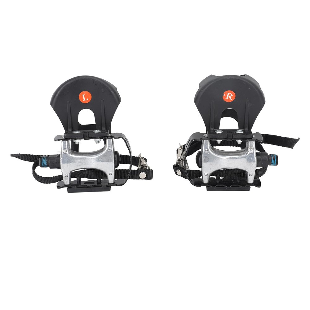 Keenso Exercise Bike PedalsReplacement,9/16 Bike Pedals with Strap for Spin Bike and Indoor Stationary Exercise Bike