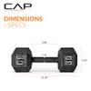 CAP Barbell Cast Iron Hex Dumbbell, Black, Single, 30 lb view 4