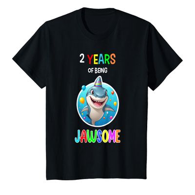 2 Years Shark Lover Birthday Shirt 2nd Shark Birthday T-Shirt