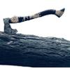 [DARK WARRIOR] Handmade Forged Carbon Steel Aegishjalmr Viking Axe with Sheath - Traditional Norse Bearded Axe Hatchet - 'Helm of Awe' Symbol Hand Craved Solid Handle (Aegishjalmr Viking Axe 22") view 1