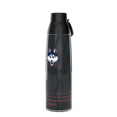 Tervis Venture Water Bottle UConn Huskies - Full Speed Triple Insulated Tumbler Travel Cup Keeps Drinks Cold & Hot, 36oz, Stainless Steel
