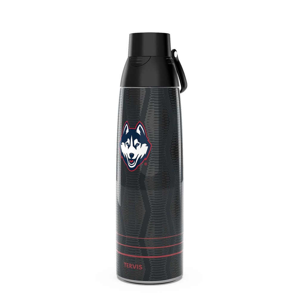 Tervis Venture Water Bottle UConn Huskies - Full Speed Triple Insulated Tumbler Travel Cup Keeps Drinks Cold & Hot, 36oz, Stainless Steel
