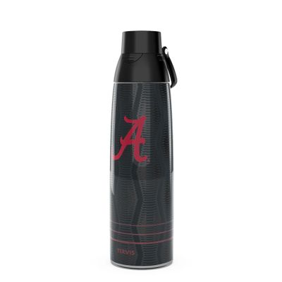 Tervis Venture Water Bottle Alabama Crimson Tide - Full Speed Triple Insulated Tumbler Travel Cup Keeps Drinks Cold & Hot, 36oz, Stainless Steel