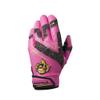 Louisville Slugger Party Animals Youth Genuine V2 Batting Gloves - Hot Pink/Black, X-Small view 2