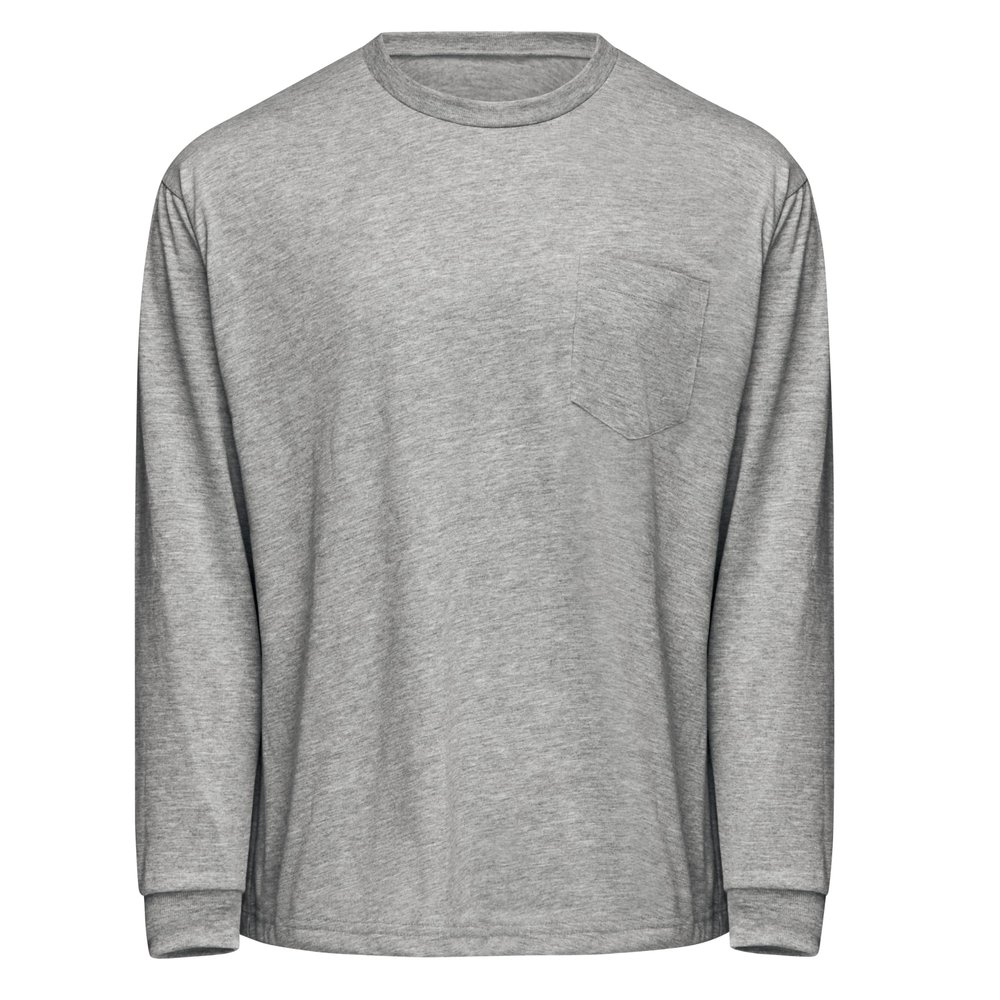 Red Kap Men's Long-Sleeve Performance Core Pocket Tee, Heather, Large