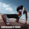 Moyibai 1Pairs Compression Socks - Compression Socks Women & Men Circulation 15-20 mmHg Sport Thigh-High Stockings, Support for Running,Athletic, Coffee view 3