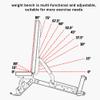 Weight Bench Adjustable Workout Bench Multi-Purpose Exercise Bench Professional Incline Bench Strength Training Equipment for Home Gym Barbell Dumbbell Exercise Load 1000KG (Blue 142x60x45 cm) view 3