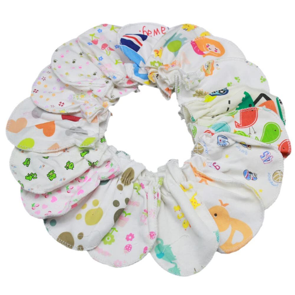 No Scratch Mittens, 10 Pairs Newborn Baby Mittens, Infant Toddler Anti Scratch Essentials, Resistant Skin Protective Mittens Cotton Mittens, Unisex Cotton