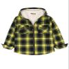 ZENTHACE Boys Fleece Jacket Hoodie Flannel Plaid Shacket Sherpa Lined Winter Full Zip Up Hooded Sweatshirt Golden L Size10-12 view 1