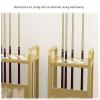 Metal Pool Stick Holder Floor Stand,Billiards Pool Cue Rack Holds 8/12/20 Cues,No Installation Required Pool Queue Holder(Gold,60x25x65cm) view 3