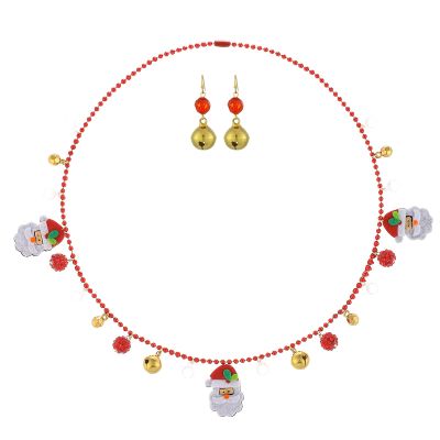 Madison Tyler Christmas Jewelry Sets for Women | Christmas Red Santa Claus Light Bulb Beads Pendant Charm Necklaces | Cute Xmas Dangle Earring | Holiday Jewelry Gift
