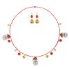 Madison Tyler Christmas Jewelry Sets for Women | Christmas Red Santa Claus Light Bulb Beads Pendant Charm Necklaces | Cute Xmas Dangle Earring | Holiday Jewelry Gift view 1