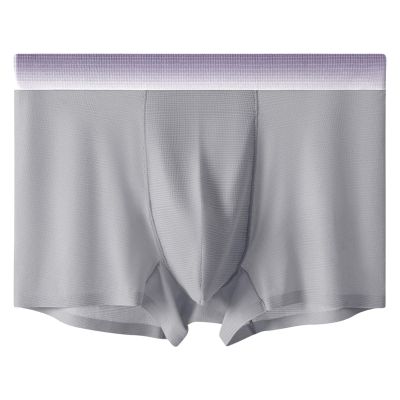 NineFit Basics Mans Boxer Shorts Men's Underwear Silk Elastic Loose Simple Casual Home Underwear Beach Pants Grey, X-Large