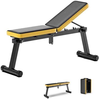EliteBloom Weight Bench Strength Training Bench Adjustable Benches Sit-Ups Sports Exercise Flat Equipment Foldable Home Workout Fitness Bench