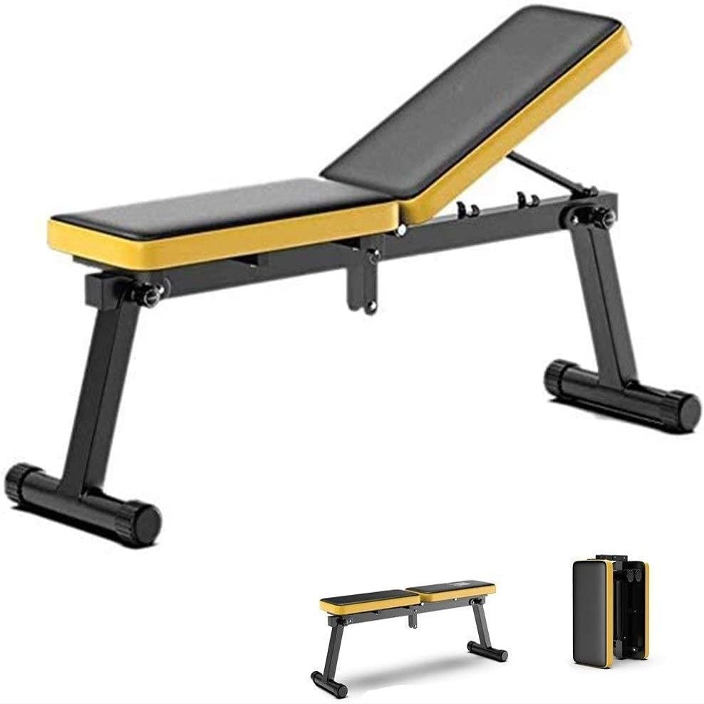 EliteBloom Weight Bench Strength Training Bench Adjustable Benches Sit-Ups Sports Exercise Flat Equipment Foldable Home Workout Fitness Bench