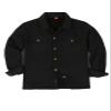Kids Boys Girls Sherpa Fleece Lined Flannel Shirt Jacket Fall Winter Thick Warm Flannel Shacket Coat Solid Black M Size7-8 view 1