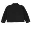 Kids Boys Girls Sherpa Fleece Lined Flannel Shirt Jacket Fall Winter Thick Warm Flannel Shacket Coat Solid Black M Size7-8 view 2
