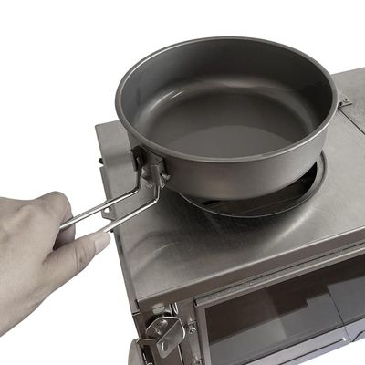 KAPILA Ultralight Titanium Fry pan Outdoor Camping Hiking Picnic Cooking Frying Pan 1000ML with foldable handle (1000ml)