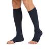 TOFLY Compression Stockings (Pair), Graduated Compression 20-30mmHg, Opaque, Unisex, Open Toe Knee High Compression Socks for Varicose Veins, Edema, Shin Splints, Nursing, Travel, Navy Blue 3XL view 1
