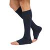 TOFLY Compression Stockings (Pair), Graduated Compression 20-30mmHg, Opaque, Unisex, Open Toe Knee High Compression Socks for Varicose Veins, Edema, Shin Splints, Nursing, Travel, Navy Blue 3XL view 2