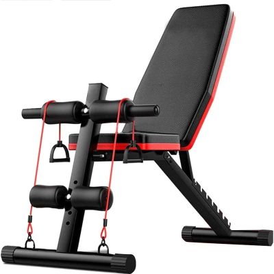 Adjustable Weight Bench Full Body Workout Dumbbell Bench Adjustable Dumbbell Weight Bench Foldable Compact, Workout Bench Flat Incline Decline Slant Bench with Leg Extension and Curl