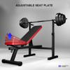 Weight Bench Adjustable Strength Training Bench Weight Bench Household Barbell Rack Bench Press Stool Multifunctional Fitness Equipment Weight Training Equipment (Black) view 2