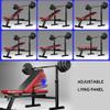 Weight Bench Adjustable Strength Training Bench Weight Bench Household Barbell Rack Bench Press Stool Multifunctional Fitness Equipment Weight Training Equipment (Black) view 3