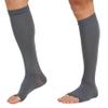 TOFLY Compression Stockings (Pair), Graduated Compression 20-30mmHg, Opaque, Unisex, Open Toe Knee High Compression Socks for Varicose Veins, Edema, Shin Splints, Nursing, Travel, Gray S view 1