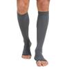 TOFLY Compression Stockings (Pair), Graduated Compression 20-30mmHg, Opaque, Unisex, Open Toe Knee High Compression Socks for Varicose Veins, Edema, Shin Splints, Nursing, Travel, Gray S view 3